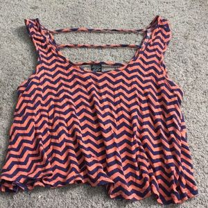 Cropped striped tank